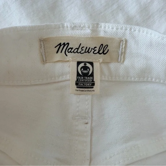 Madewell Women's Straight Leg Cream Jeans “The Mom Jean” - Picture 7 of 11